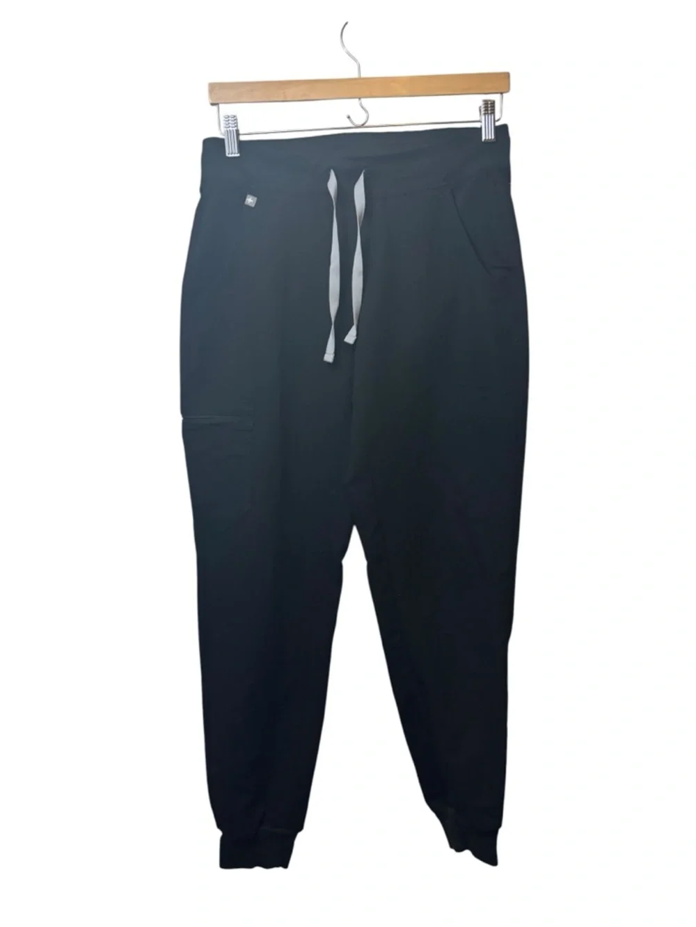 Figs | Black Drawstring Jogger Pants scrub small
